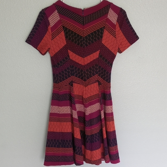 HD in Paris Purple and Orange Fit and Flare Mini Dress - Picture 6 of 6